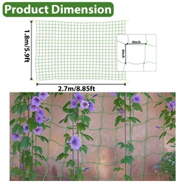 Trellis Netting For Climbing Plants - MAQIHAN 2 PCS Garden Trellis Netting Plant Support Netting Heavy Duty Climbing Net Trellis For Cucumber Tomato Grape Vegetable Fruits Bean Climbing Plants Outdoor