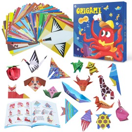 Origami Kit for Kids Ages 8-12, 116 Sheets Paper with 54 Patterns & Guiding Book, Art and Craft Gifts for Birthdays, Christmas, Travel