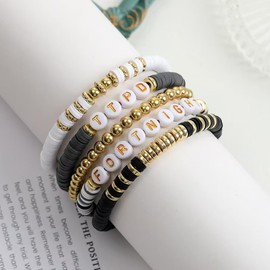 Yiminous Clay Bead Bracelets Boho Jewelry for Women Stackable 2025 Heishi Bracelets Popular Bracelets