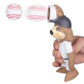 Hog Wild Sports Baseball Sloth Popper Toy - Shoot Foam Balls Up to 20 Feet - 6 Balls Included - Age 4+