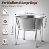 Wellbro Elevated Dog Bowls for Medium&Small Dogs - Stainless Steel