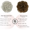 RUWISS Claw Clip Messy Bun Hair Piece Real Human Hair