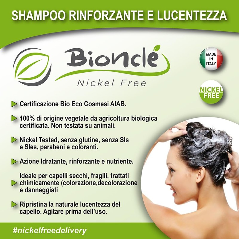 Stärkendes und glänzendes Shampoo für häufigen Gebrauch - Nickelfrei und
