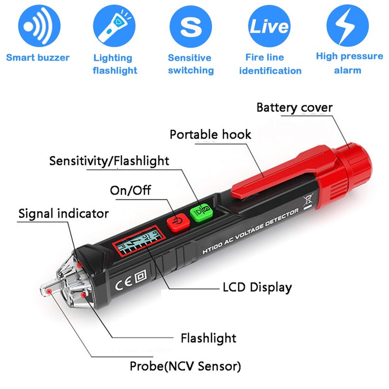 AUTENS Voltage Tester, Dual Non Contact AC Voltage Detector for