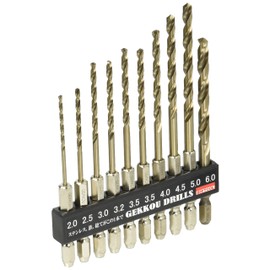 BIC TOOL Moonlight Drill Hex Shank 10-Piece Set (φ2.0, φ2.5, φ3.0, φ3.2, φ4.0, φ4.5, φ5.0, φ6.0 each 1 piece φ3.5×2 pieces) 6GK10P (Metal and Metalwork)