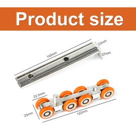 Sliding Door Sliding Door Fitting, Sliding Door Rollers, Rail Sliding Door, Castors for Sliding Gates, Sliding Gate Rollers with Rail, Sliding Gate Rollers, Pack of 2