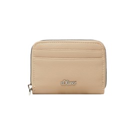 s.Oliver Small Zip Wallet, sand colour