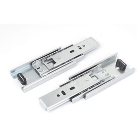 Drawer Slides, Rilexawhile 1 Pair 4 Inch Full Extension Less Noise Ball Bearing Drawer Slides, for Drawers and Cabinets, etc. Silver