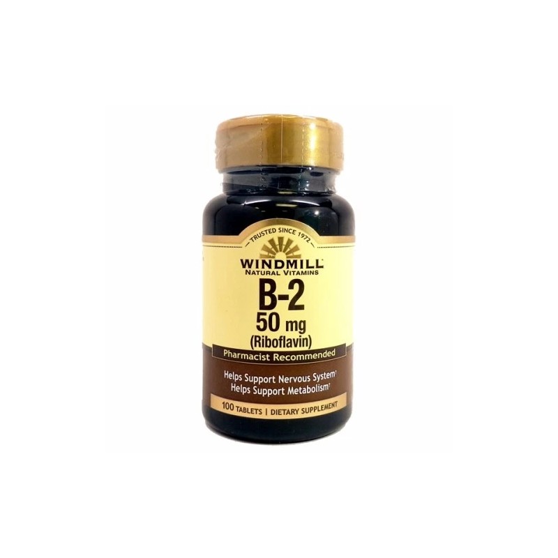 Vitamin B2 100 Tabs 50mg by Windmill Health