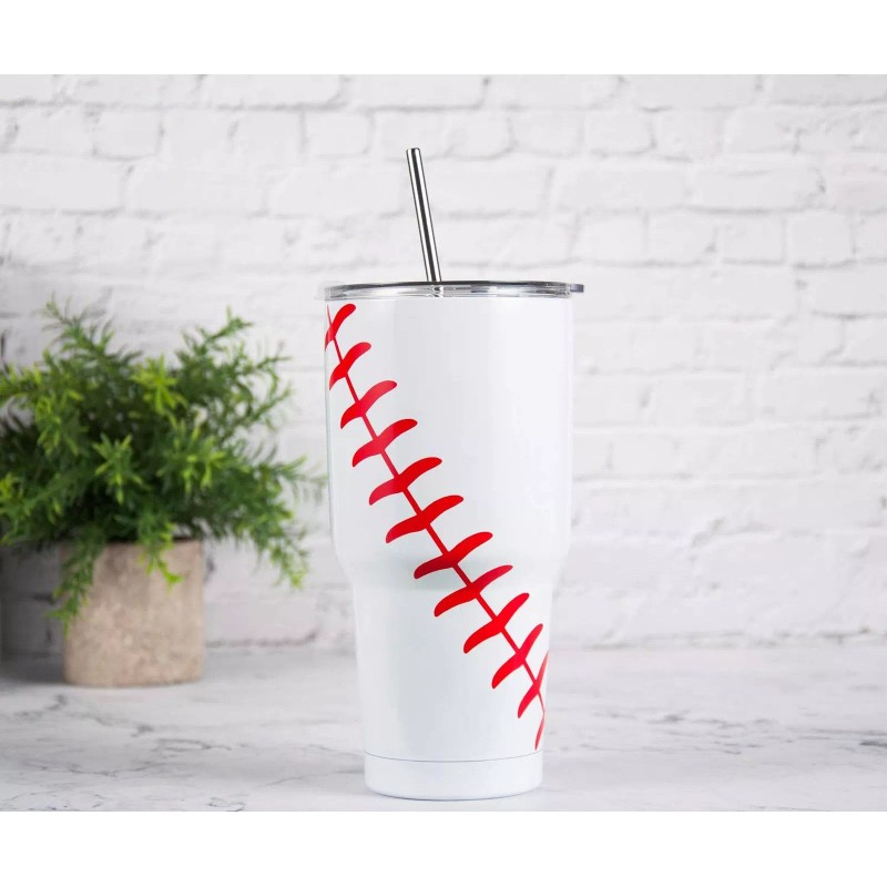 Joyclub 30oz Baseball Tumbler Stainless Steel Double Wall Vacuum Insulated