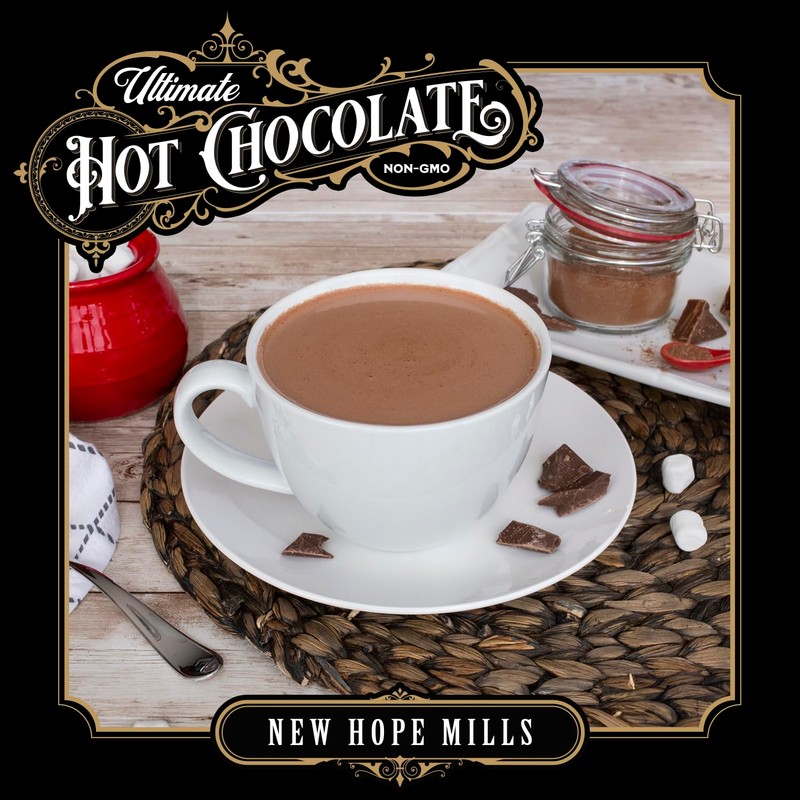 Ultimate Hot Chocolate, By NEW HOPE MILLS, NON-GMO, 16oz, Vegan