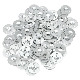 QWORK Foam Board Fasteners Washers, 300 PCS 1-1/8" Steel Washers for Fixing Insulation Board Foam Board