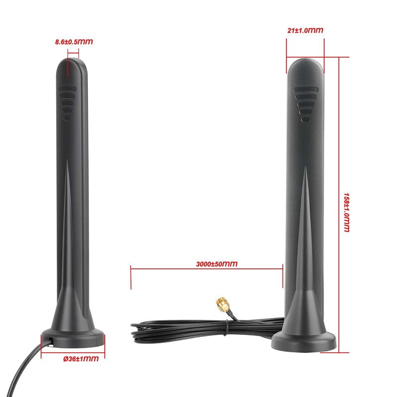Bingfu GSM 3G 4G 5G Antenna 600-6000MHz 3dbi SMA Male
