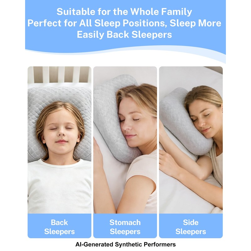 KUAZIDAR Ear Pillow with Hole, Side Sleeper Donut Pillow for