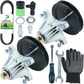 POSEAGLE 2 Pack Pre-Greased 918-06991 Spindle Assembly with 954-04060C Belt 490-900-M061 Deck Wash Kit Replaces 618-06991, 918 06991, 91806991 for Huskee LT4200 T1000 T1200 T1400 TB42 Tractors