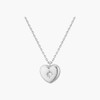 Gold&Deer 14KGP Heart Cubic Piece Necklace White Gold / 골드앤디어