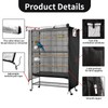 Bird Cage Covers for Night,38”L×23”W×51”H,420D Fabric Washable Waterproof Large Dust