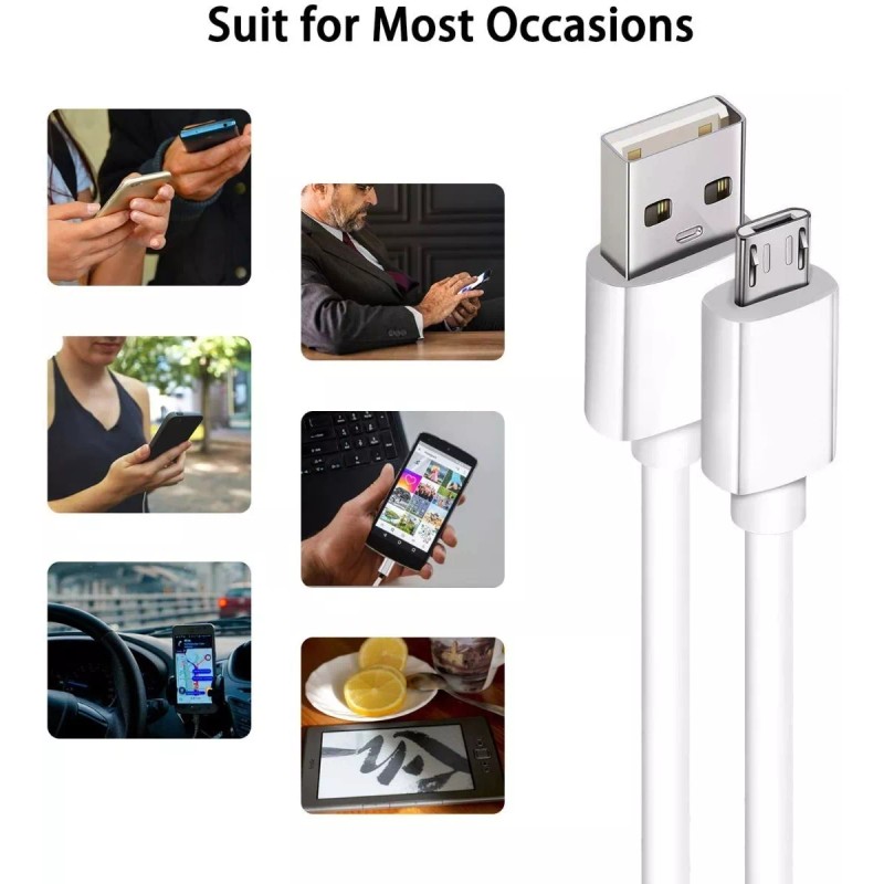 Micro USB Paquete De 3 Cables Micro Usb V8 Largo