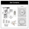 Pocket Door Lock with Key,Privacy Door Hardware Suitable for Bathroom