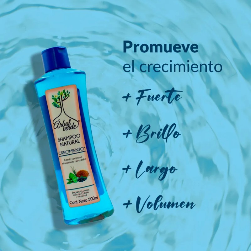 Shampoo Árbol Verde Natural Crecimiento 500ml