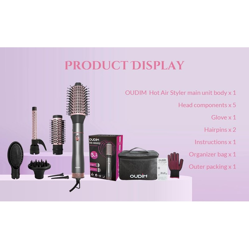 5 in 1 Negative Ion Hair Dryer Brush Blow Dryer