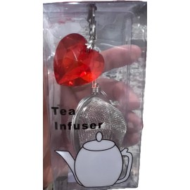 PRODYNE Stainless Steel Tea Infuser With Red Gem Heart