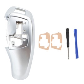 Gear Shift Knob Cover Decorative Interior Accessories Car Gear Shift Knob Lever Cover Fit for F22 F20 F21 F30 F31 2014‑2018 Silver Plating