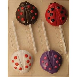 Ladybug Decorated With Dots Lollipop Mold AO255