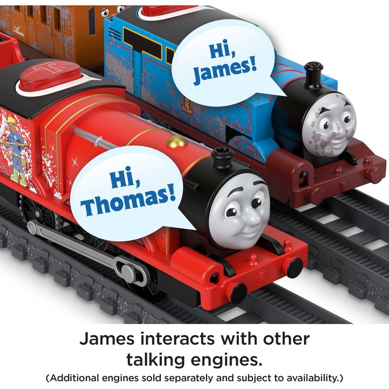 Thomas & Friends Motorized Toy Train Talking James Engine with