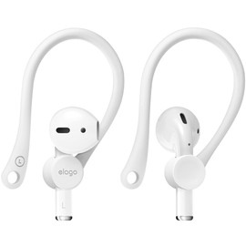 elago EarHooks Compatible with AirPods 3, Compatible with AirPods Pro, Compatible with AirPods 2, 1 - Perfect for Outdoor Activities, Long-lasting Comfort (White)