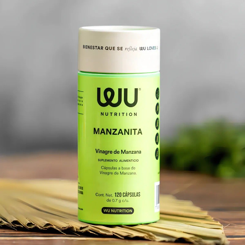 Suplemento Manzanita Wu Nutrition Vinagre Sidra Manzana 120 Capsulas Sin