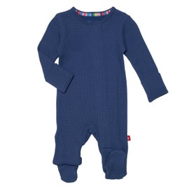 Magnetic Me Boys Modal Magnetic Baby Footie Pajamas | Silky Soft Modal Fabric | Symphony Blue | 12-18 Months