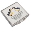 Mr. & Mrs. Panda Handtaschenspiegel quadratisch Pinguin Liebe - Geschenk,