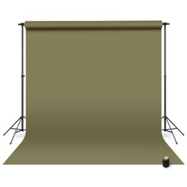 Denny Manufacturing - Seamless Paper Backdrop for Photography, Green Seamless Paper Roll - Moss Green (107 in x 36 ft) Includes Free Roll Black Gaffer Tape (2 in x 13 ft)