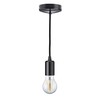 Knightsbridge 6 Inch E27 Contemporary Pendant Set in Matt Black