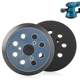 125mm Replacement Sander Backing Pad - Sander Pad for Makita Random Orbital Sanders 8 Hole Hook and Loop Replacement Orbital Sander Pad Sanding Pads, 2 Pack