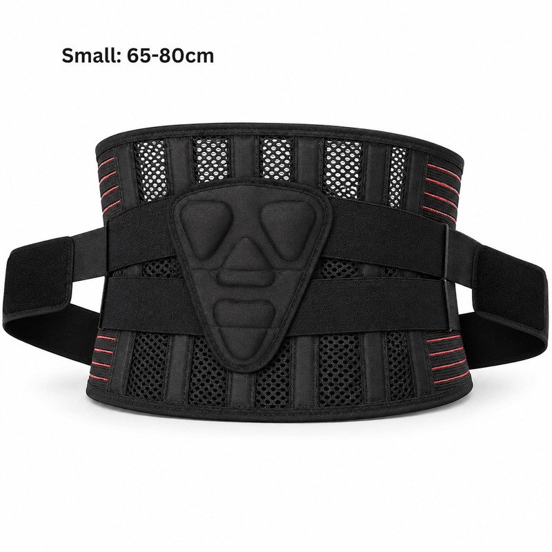 Lower Back Brace with 6 Stays - Adjustable Lumbar Support