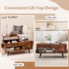 Tangkula Lift Top Coffee Table with Storage, Living Room Table