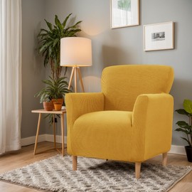 LiveGo Armchair Cover, Banquet Chair Slipcovers, Stretch Knitted Armchair Cover with Armrests, Stretch Armchair Covers for Living Room