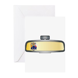 CafePress Driving Through New Jersey Greeting Cards Folded Greeting Cards (10-pack) Matte