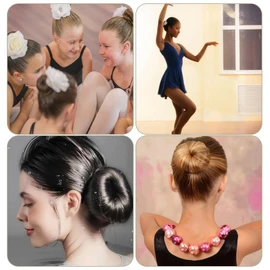 2-Pack Hair Bun Shaper | Easy Donut Bun Maker for Effortless Styling | French Twist Wrap for Instant Updos | Ballet & DIY Hairstyles for Girls & Women | Quick & Chic Everyday Looks