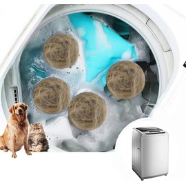 Pet Hair Remover for Laundry, 4 Pack Laundry Hair Catcher Washing Machine Lint Remover Reusable - Pet Fur Laundry Catcher Hair Remover for Laundry Clothes Bedding (4)