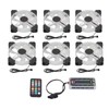 6pcs Computer Case Fan 120mm Ultra Quiet Adjustable Color RGB
