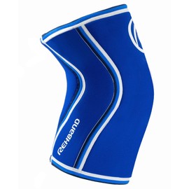 Rehband Power Max Knee Support Weight Sports 7 mm SBR / Neoprene, Competition Knee Sleeves for Bodybuilding, Powerlifting, Crossfit & Heavy Weightlifting, Colour: Blue - 1 Pair, Size: M