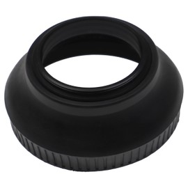 vhbw Lens Hood Compatible with Lenses with 37 mm Lens Thread - Wide Angle Lens Hood, Matte Black, Rubber, Round