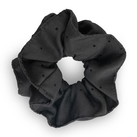 SXQLYH Large Hair Bobbles Scrunchies Fabric for Women, Braid Elastic, Three-Dimensional Styling Hair Band, Elastic Dot Pattern Skrunschis, Ponytail Holder, Hair Band for Women, Thick Long Hair (Black)