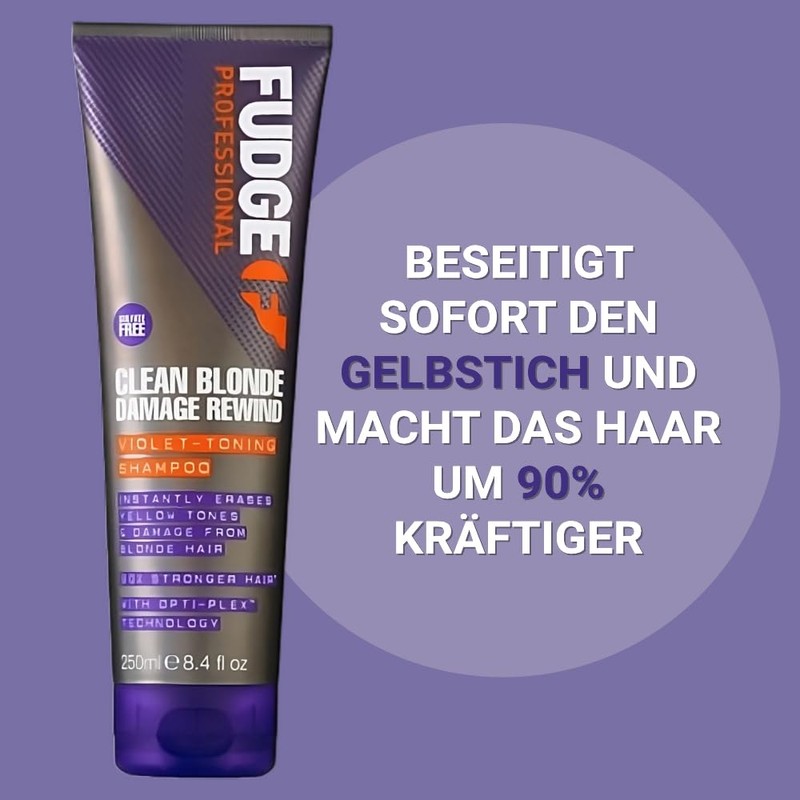 Fudge Fudge Professional Clean Blonde Damage Rewind Shampoo, Bulk Size,