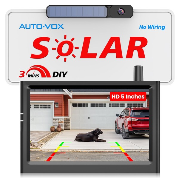AUTO-VOX AUTO-VOX Solar Wireless Backup Camera with 5" HD Monitor: