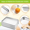 CEKEE Stainless Steel Baking Sheet Set of 4, Large Baking