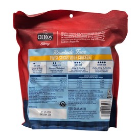 Ol' Roy Rawhide Free Chicken Flavor Twist Sticks Dog Treats, 16 Ounces